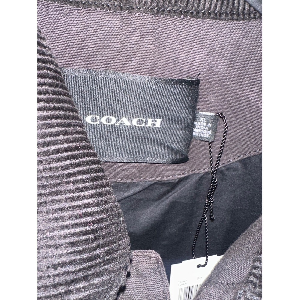 Coach Mens Chore Coat Black Canvas Jacket Corduroy Collar CCA41 XL New Tags - Picture 6 of 6